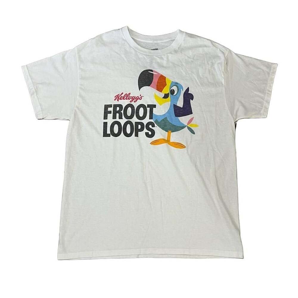 Goodie Two Sleeves Kellogg's Froot Loops Toucan Sam White T-Shirt